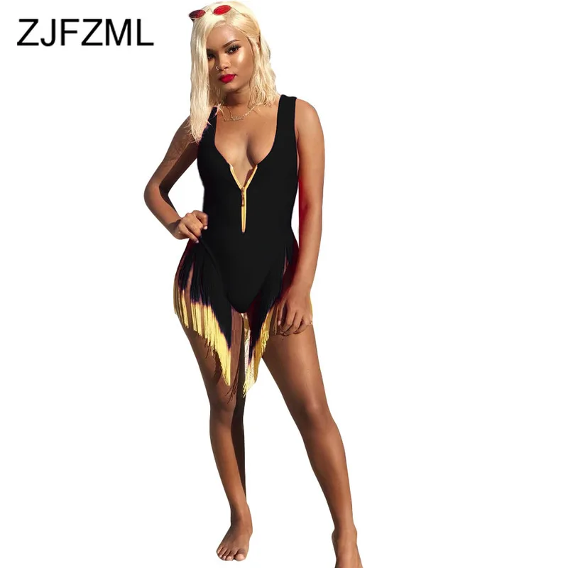 Neon Tassels Spliced Rompers Womens Jumpsuit Front Zipper Sleeveless Beach Wear Bodysuit Summer O Neck Backless Fitness Overall
Neon Tassels Spliced Rompers Womens Jumpsuit Front Zipper Sleeveless Beach Wear Bodysuit Summer O Neck Backless Fitness Overall
