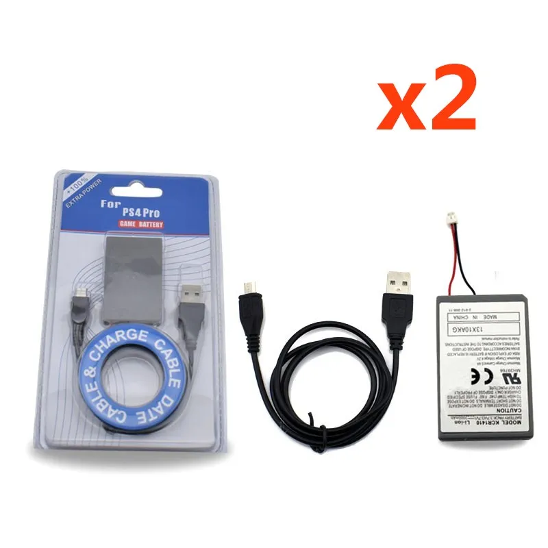 2Pcs 3.7V 2000mAh PS4 Pro Battery+USB Charger Cable for Sony Wireless Controller Li-Ion Lithium Chargeable Replacement Batteries
2Pcs 3.7V 2000mAh PS4 Pro Battery+USB Charger Cable for Sony Wireless Controller Li-Ion Lithium Chargeable Replacement Batteries
