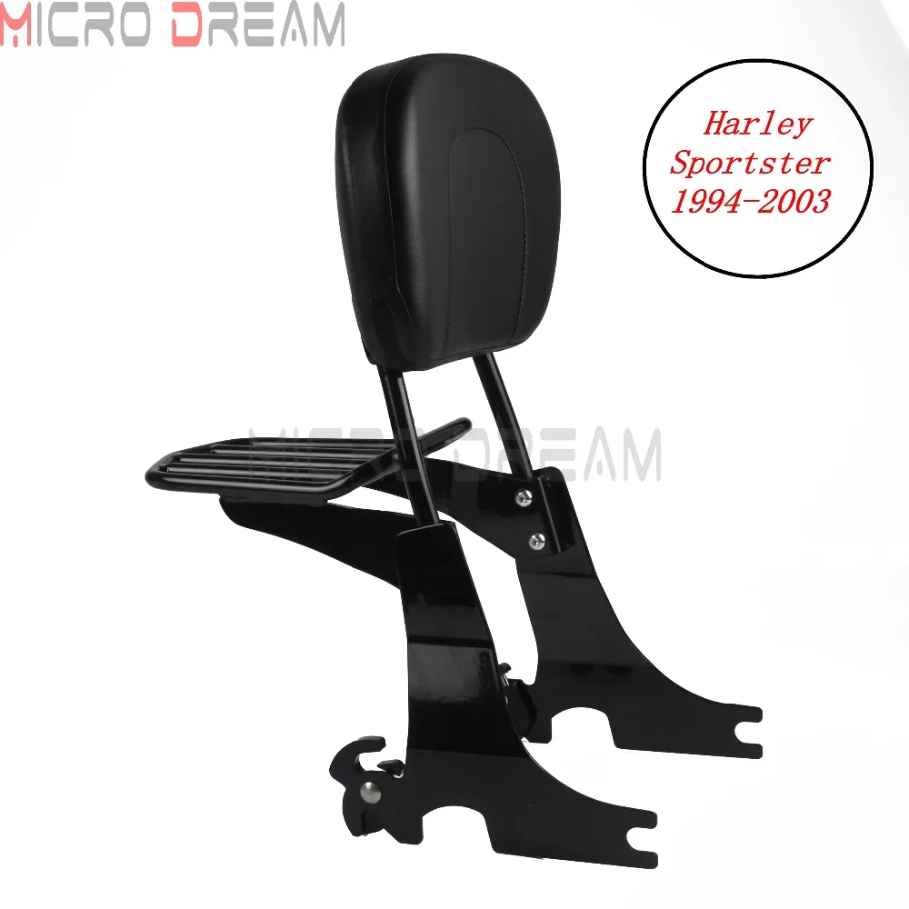 Motorcycle Black Sissy Bar Backrest Comfortable Pad w/Luggage Rack Holder Detachable For Harley Sportster XL 750 883 1200 94-03
Motorcycle Black Sissy Bar Backrest Comfortable Pad w/Luggage Rack Holder Detachable For Harley Sportster XL 750 883 1200 94-03