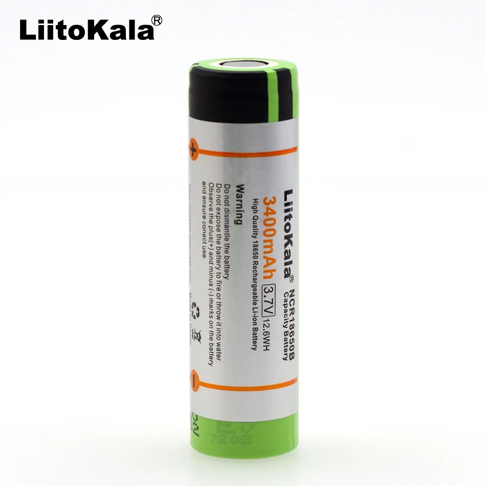 Liitokala 18650 3.7V 3400mAh NCR18650B Lithium Battery Electronic Cigarette Tool Battery Suitable for flashlight
Liitokala 18650 3.7V 3400mAh NCR18650B Lithium Battery Electronic Cigarette Tool Battery Suitable for flashlight