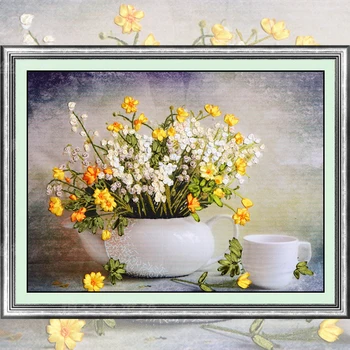 DIY Embroidery Ribbons Flowers Decorative Painting 3d Color Prints Needlework & Cross Stitch Kits Sewing Crafts Wall Art C-0316
DIY Embroidery Ribbons Flowers Decorative Painting 3d Color Prints Needlework & Cross Stitch Kits Sewing Crafts Wall Art C-0316