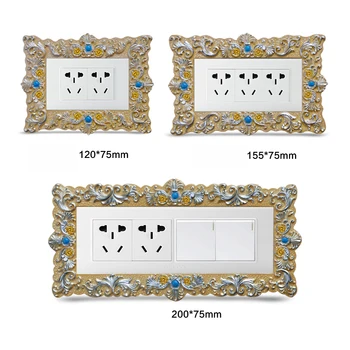 Switch Wall Stickers Protective Cover European Resin Creative Light Switch Panel Frame Wall Socket Decorative Sets
Switch Wall Stickers Protective Cover European Resin Creative Light Switch Panel Frame Wall Socket Decorative Sets