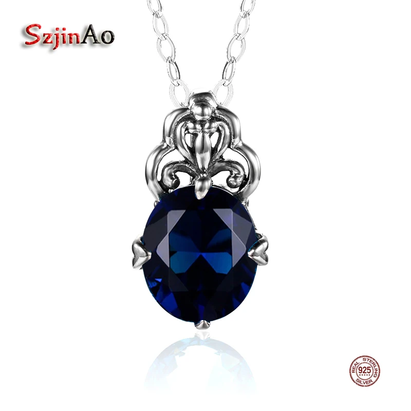 Szjinao Luxury British Kate Princess Diana Engagement Wedding Sapphire Pendant Genuine 925 Sterling Silver Jewelry Wholesale
Szjinao Luxury British Kate Princess Diana Engagement Wedding Sapphire Pendant Genuine 925 Sterling Silver Jewelry Wholesale