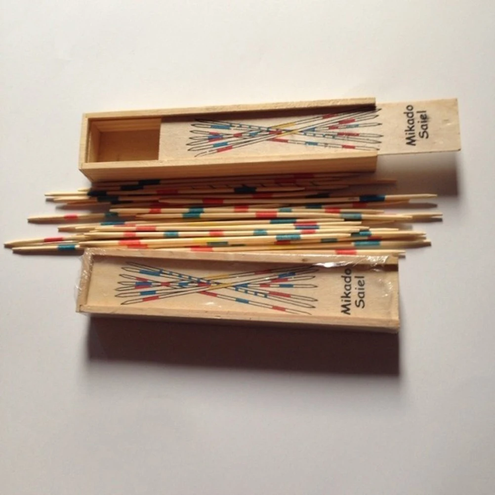 HOT SALE Baby Educational Wooden Traditional Mikado Spiel Pick Up Sticks With Box Game Spillikin Game stick Souptoys
HOT SALE Baby Educational Wooden Traditional Mikado Spiel Pick Up Sticks With Box Game Spillikin Game stick Souptoys