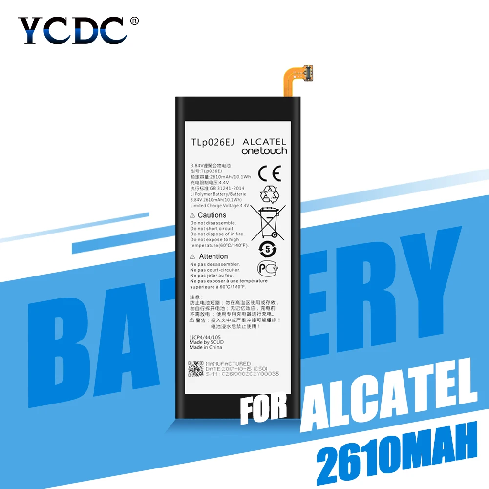 2610mAh TLp026EJ battery for ALCATEL ONE TOUCH IDOL 4 6055K TLp026E2 OT-6055 Idol 4 6055B 6055H 6055U 6055Y phone Batteries
2610mAh TLp026EJ battery for ALCATEL ONE TOUCH IDOL 4 6055K TLp026E2 OT-6055 Idol 4 6055B 6055H 6055U 6055Y phone Batteries