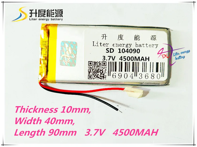 best battery brand 104090 3.7V 4500MAH lithium polymer battery battery Toy Spot A GPS navigation products
best battery brand 104090 3.7V 4500MAH lithium polymer battery battery Toy Spot A GPS navigation products