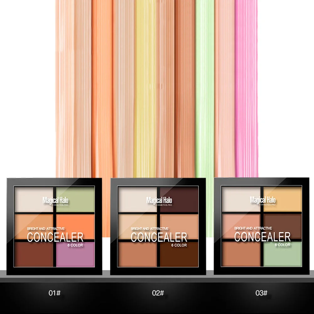 Magical Halo 6 Colors Concealer Cream Contour Palette Kit Professional Makeup Bronzer Highlighter Powder Trimming Face Brighten
Magical Halo 6 Colors Concealer Cream Contour Palette Kit Professional Makeup Bronzer Highlighter Powder Trimming Face Brighten