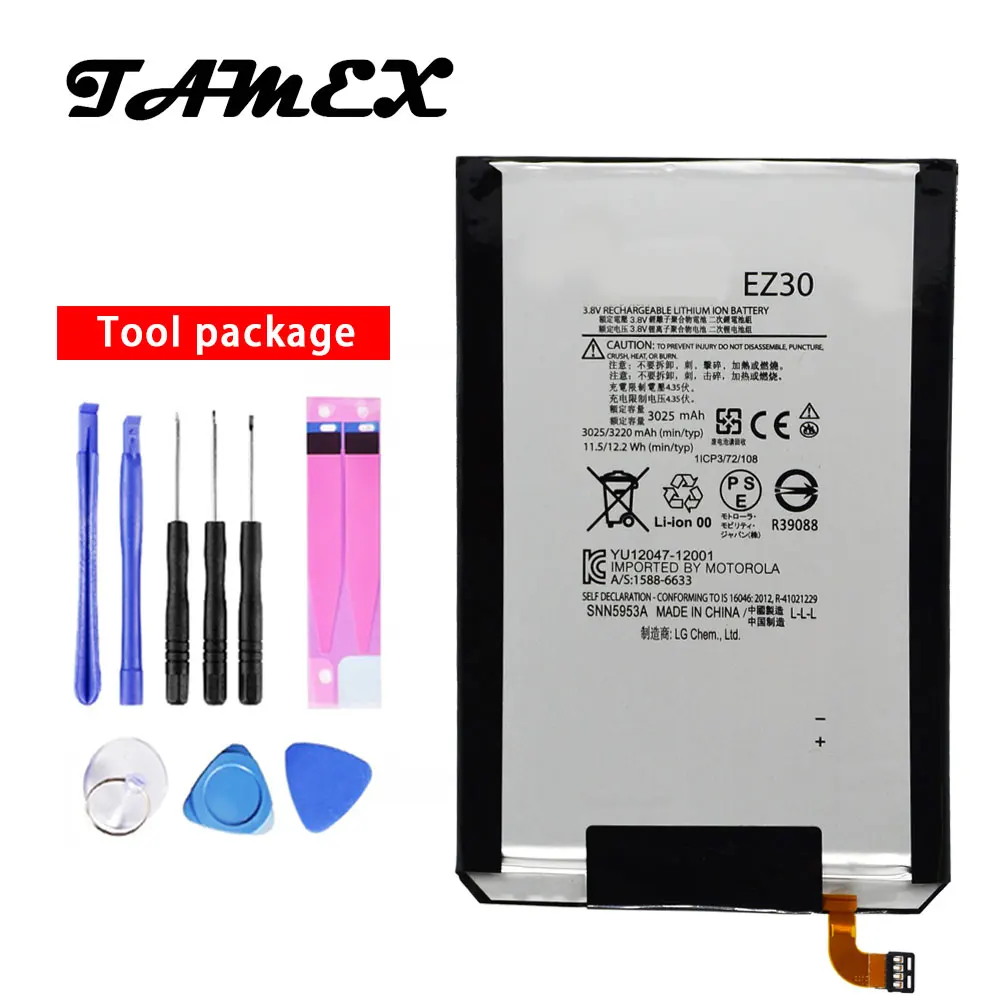 EZ30 High Quality Battery For Motorola Nexus 6 Google Battery XT1115 XT1110 Nexus6 Cell Phone 3025mAh batteria akku + free tools
EZ30 High Quality Battery For Motorola Nexus 6 Google Battery XT1115 XT1110 Nexus6 Cell Phone 3025mAh batteria akku + free tools