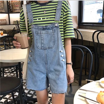 Short Denim Overalls Women Pockets Loose Casual Jeans Playsuit High Waist Casual Denim Jumpsuits Ladies Short Rompers YT5038
Short Denim Overalls Women Pockets Loose Casual Jeans Playsuit High Waist Casual Denim Jumpsuits Ladies Short Rompers YT5038