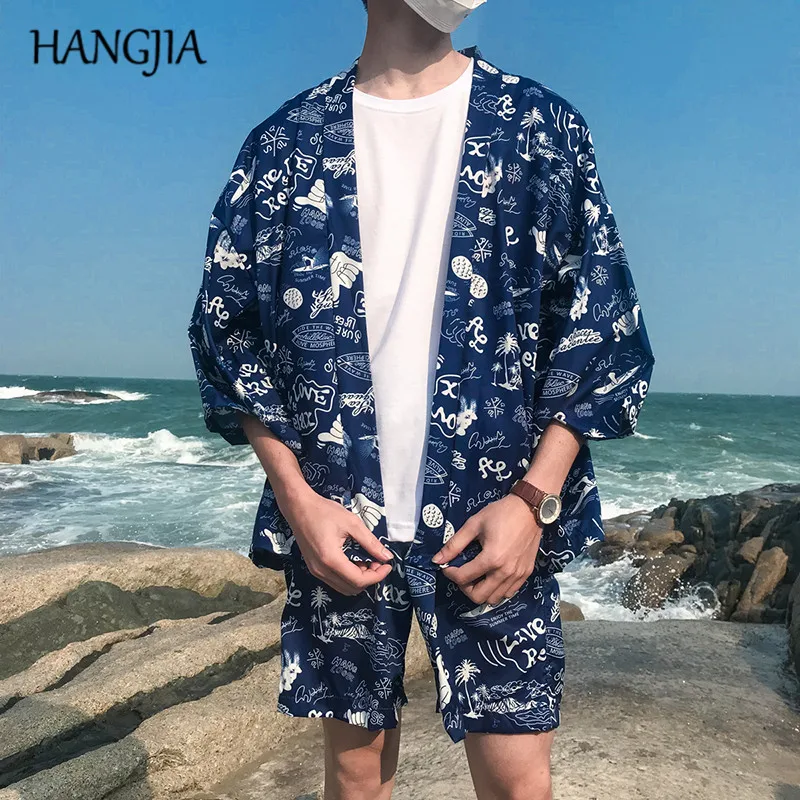 Summer Print Kimono Cardigan Jackets Pattern Mens Hawaii Beach Wear 2019 Loose 3/4 Sleeve Kimono Cardigan Male Red/blue Outwear
Summer Print Kimono Cardigan Jackets Pattern Mens Hawaii Beach Wear 2019 Loose 3/4 Sleeve Kimono Cardigan Male Red/blue Outwear