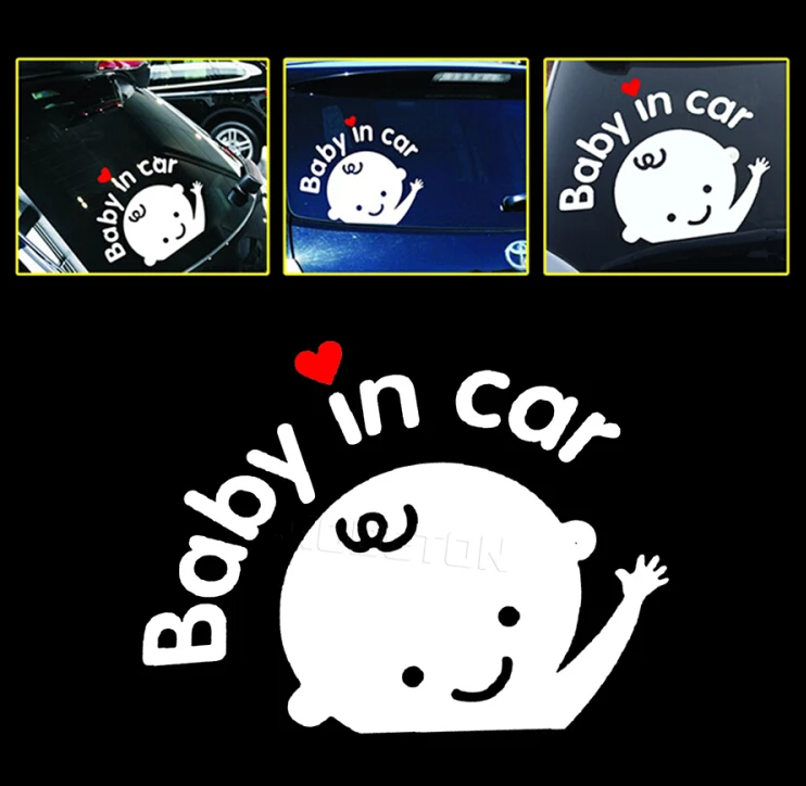 Boy or girl little baby cartoon sticker on car, 16*13mm car styling with safe driving warnning written "baby in car" cute,unique
Boy or girl little baby cartoon sticker on car, 16*13mm car styling with safe driving warnning written "baby in car" cute,unique