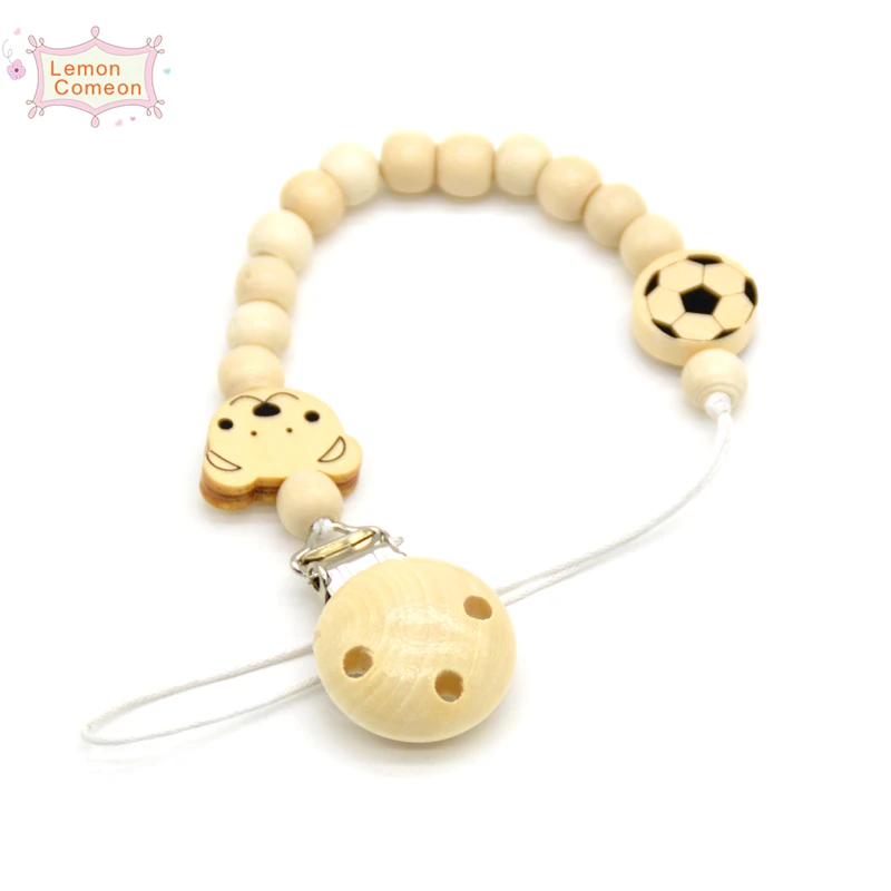 Wood Pacifier Clip Metal Dummy Clip Nature Football Pattern Pacifier Chain Soother Holder Baby Feeding Clips Attache Sucette
Wood Pacifier Clip Metal Dummy Clip Nature Football Pattern Pacifier Chain Soother Holder Baby Feeding Clips Attache Sucette
