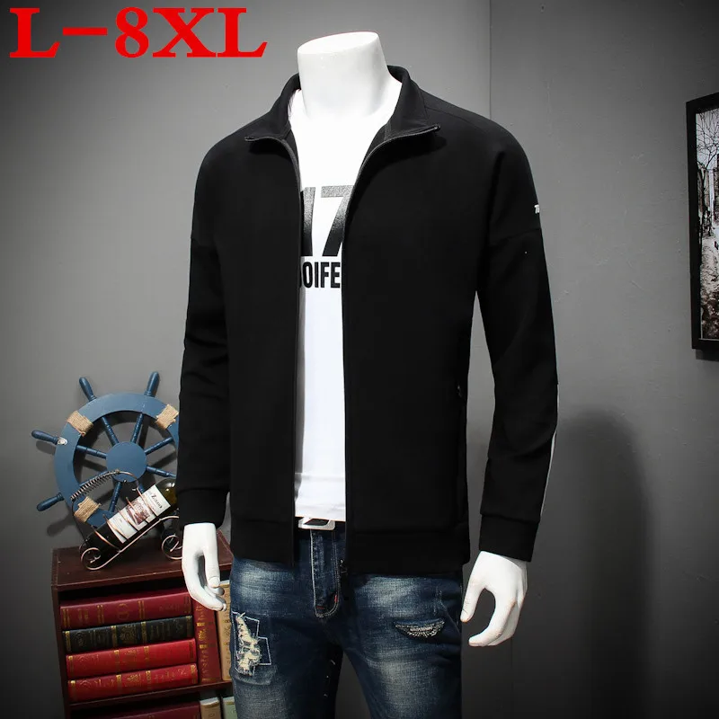 2018 Новый 8XL 7XL 6XL Для мужчин куртка мужской пальто Повседневное Slim Fit мандарин