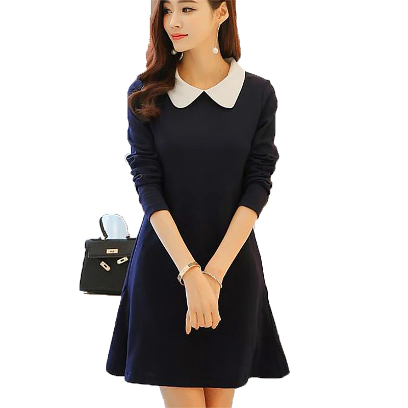 New office lady spring summer dress Korean women's fashion slim slimming Peter pan collar long-sleeved dress bottoming dress
New office lady spring summer dress Korean women's fashion slim slimming Peter pan collar long-sleeved dress bottoming dress