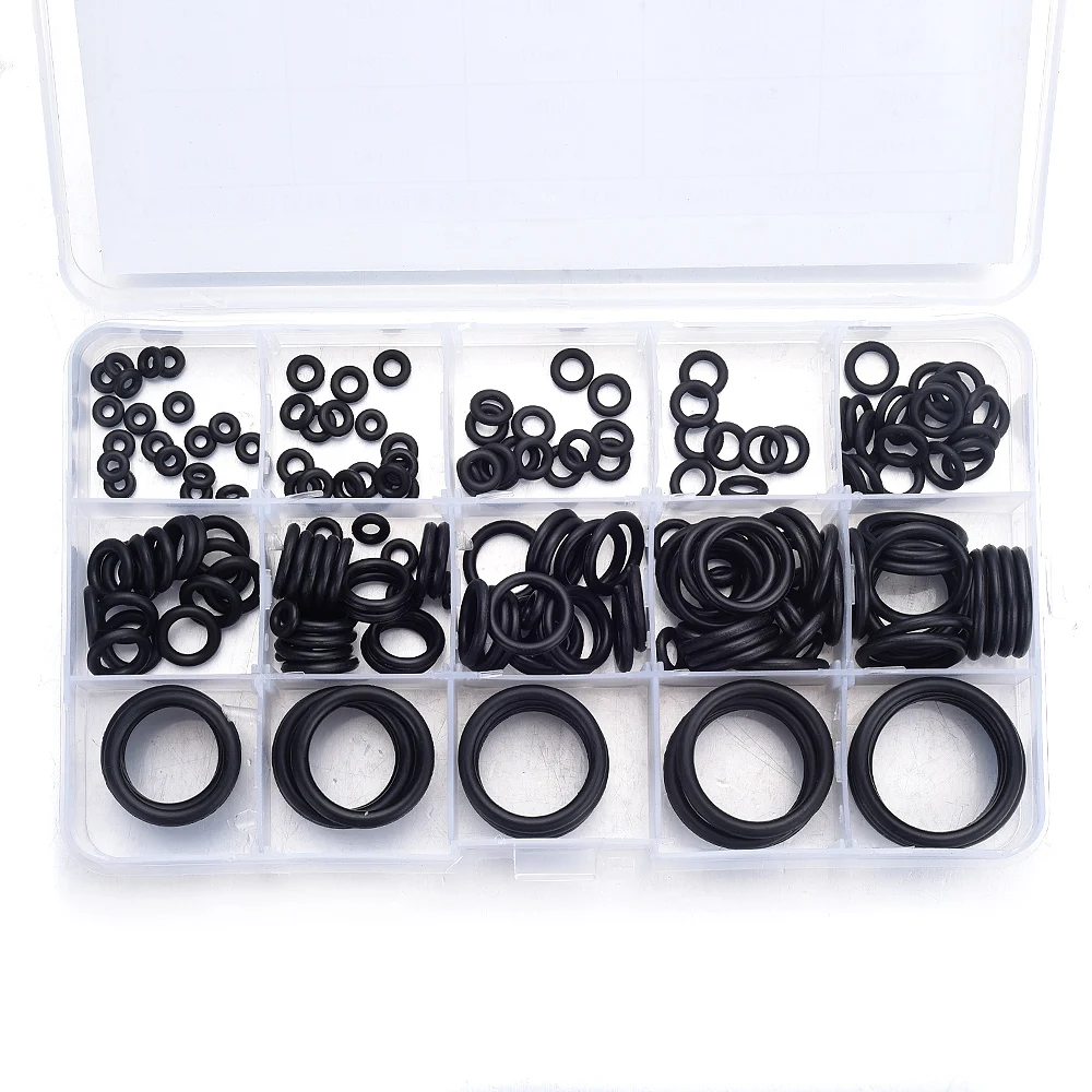 200PCS/set 15 Sizes rubber grommet O Ring Washer Sealing Assortment for hydraulic machinery with box
200PCS/set 15 Sizes rubber grommet O Ring Washer Sealing Assortment for hydraulic machinery with box