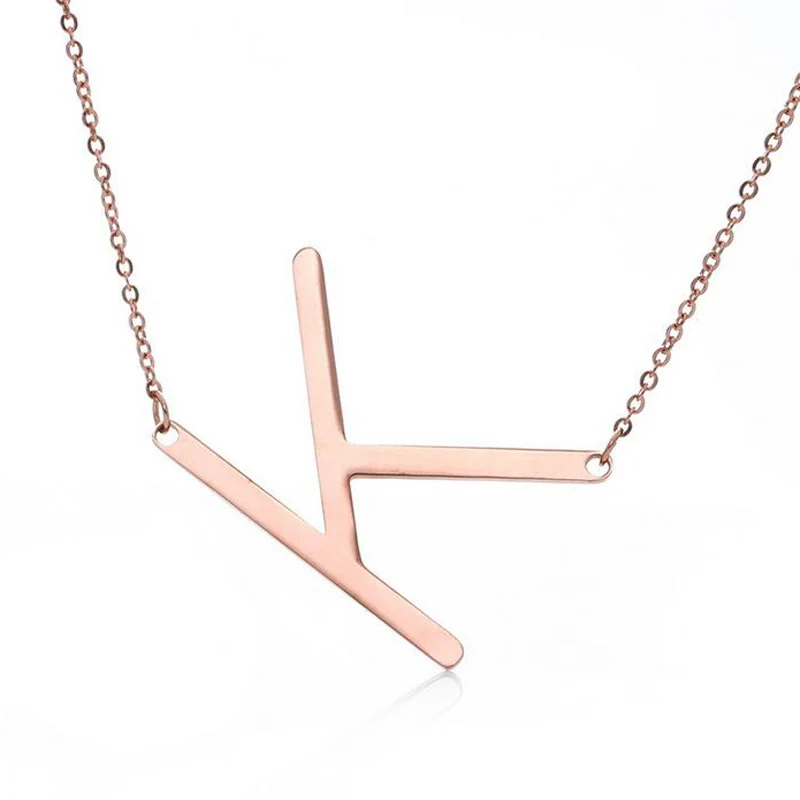26 Letter Charm Pendant Necklaces for Women Simple Rosegold Color Name Necklace Lovers Gift Initial Choker Necklace
26 Letter Charm Pendant Necklaces for Women Simple Rosegold Color Name Necklace Lovers Gift Initial Choker Necklace