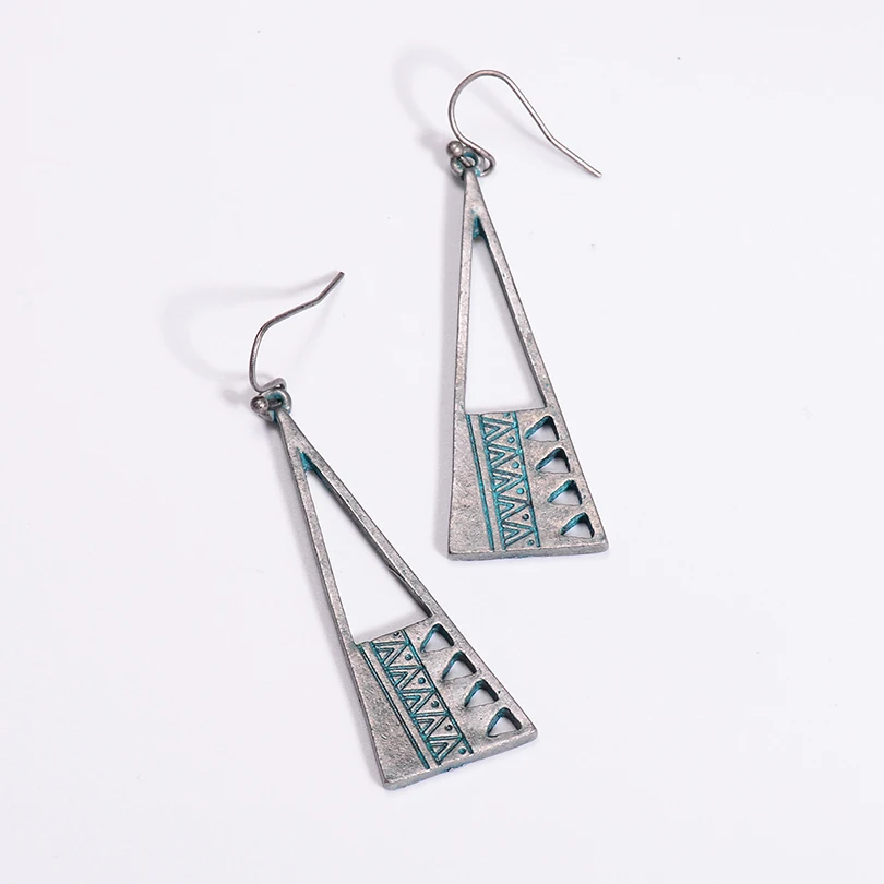 Ethnic Style Antique Silver Color Triangle Earring For Women Vintage Long Geometric Drop Earings Fashion Jewelry Hot Sale
Ethnic Style Antique Silver Color Triangle Earring For Women Vintage Long Geometric Drop Earings Fashion Jewelry Hot Sale
