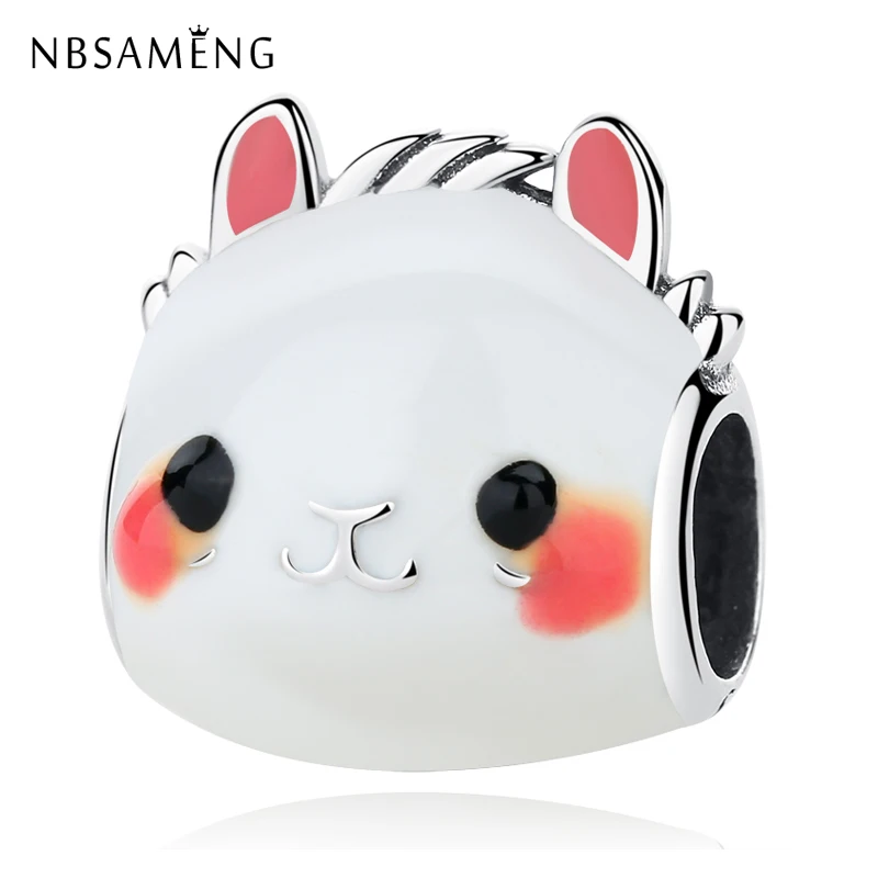 NBSAMENG 100% 925 Sterling Sliver Bead Charm Cute White Enamel Rabbit Beads Fit Pandora DIY Women Bracelets & Bangles Jewelry
NBSAMENG 100% 925 Sterling Sliver Bead Charm Cute White Enamel Rabbit Beads Fit Pandora DIY Women Bracelets & Bangles Jewelry