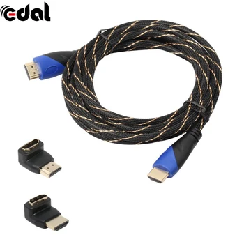 

New 1.5FT-30FT Braided V1.4 HDMI Cable+HDMI Adapter HD 3D for Xbox PS3 1080P HDTV Length 0.5M-10M