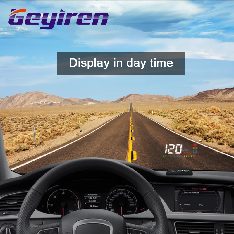GEYIREN A200 HUD head up display obd2 speedometer temperature water Projection on the windshield for car hud car universal 2018
GEYIREN A200 HUD head up display obd2 speedometer temperature water Projection on the windshield for car hud car universal 2018