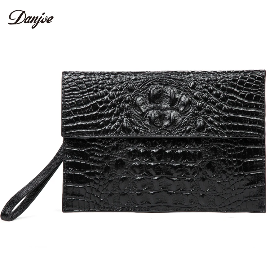 DANJUE Men Day Clutches Bags Genuine Leather Men Business Bag Alligator Pattern Hand Bag Men Black Trendy Man Phone Wallet
DANJUE Men Day Clutches Bags Genuine Leather Men Business Bag Alligator Pattern Hand Bag Men Black Trendy Man Phone Wallet