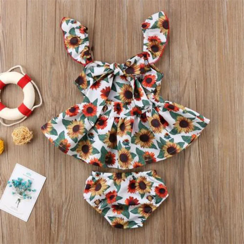 Fashion Lovely Newborn Kids Baby Girls Outfits Set Clothes Fille Jolie Sunflower Printed Sleeveless Top Dress Bottoms 2pcs
Fashion Lovely Newborn Kids Baby Girls Outfits Set Clothes Fille Jolie Sunflower Printed Sleeveless Top Dress Bottoms 2pcs