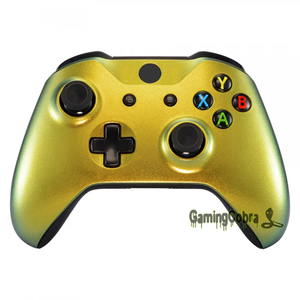eXtremeRate Gold and Green Chameleon Front Housing Shell Faceplate for Xbox One S & for Xbox One X Controller
eXtremeRate Gold and Green Chameleon Front Housing Shell Faceplate for Xbox One S & for Xbox One X Controller