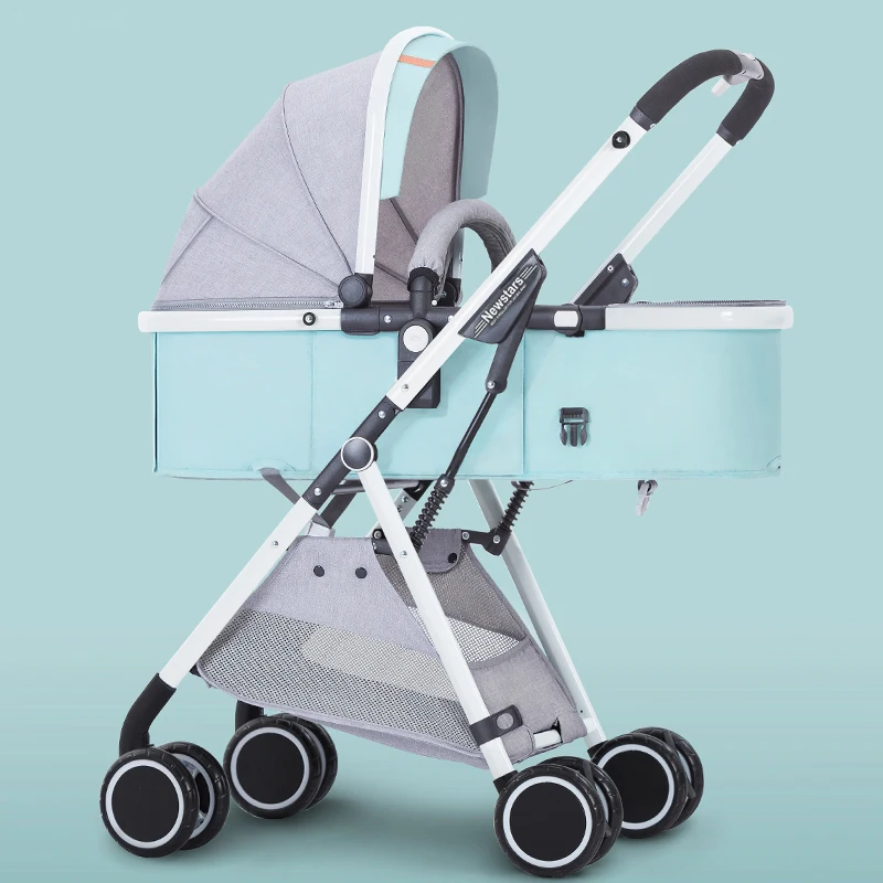 Luxury Baby Stroller 2 in 1 High-Landscape Pram Portable Folding baby Carriage Cheaper | Мать и ребенок