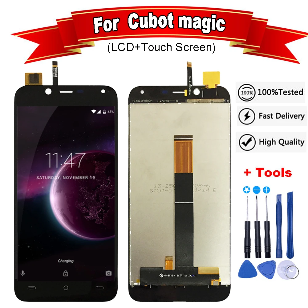 5.0 inch For Cubot Magic LCD Display+Touch Screen For cubot magic LCD Assembly Replacement+Tools
5.0 inch For Cubot Magic LCD Display+Touch Screen For cubot magic LCD Assembly Replacement+Tools