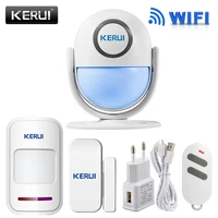 KERUI WIFI Home Security Alarm System DIY KIT IOS/Android Smartphone App 120dB PIR Main Panel Door/window Sensor Burglar Alarm image