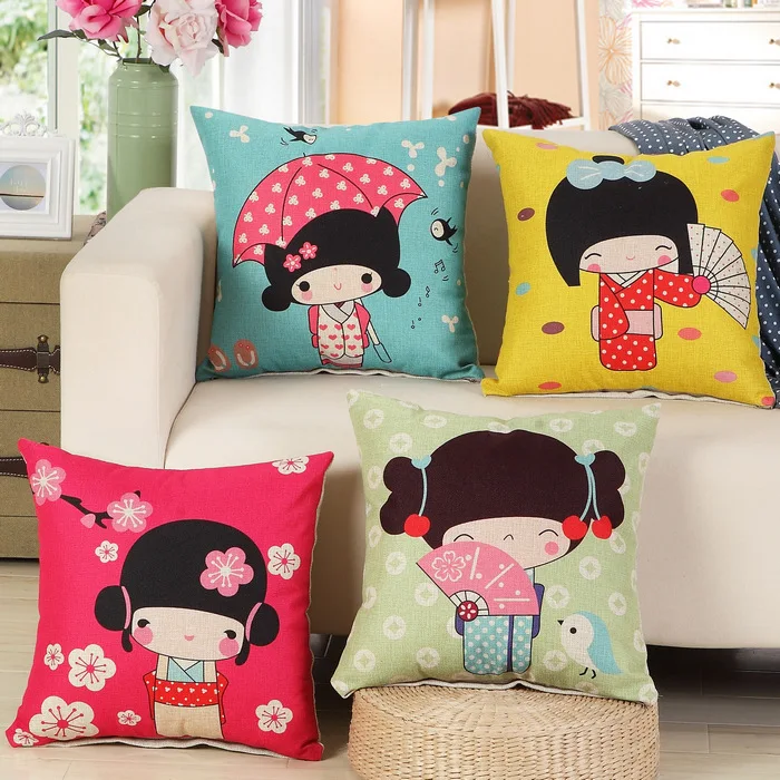 45x45cm/17.7x17.7'' Cute Japanese Girl Printed Linen Cotton Decorative Chair Sofa Cushion Cover Home Hotel Wedding Pillow Cover
45x45cm/17.7x17.7'' Cute Japanese Girl Printed Linen Cotton Decorative Chair Sofa Cushion Cover Home Hotel Wedding Pillow Cover