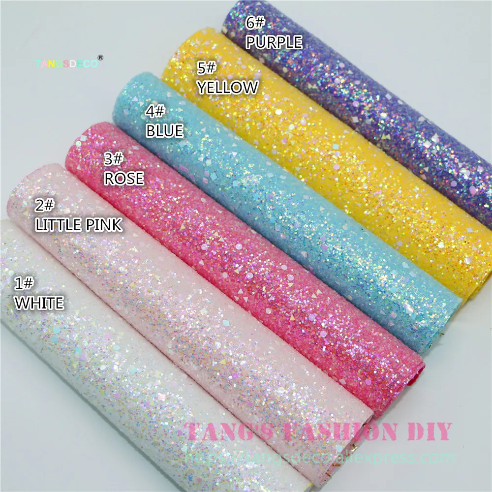 6pcs--20x22cm candy color chunky glitter PU LEATHER/Synthetic leather artificial leather
6pcs--20x22cm candy color chunky glitter PU LEATHER/Synthetic leather artificial leather