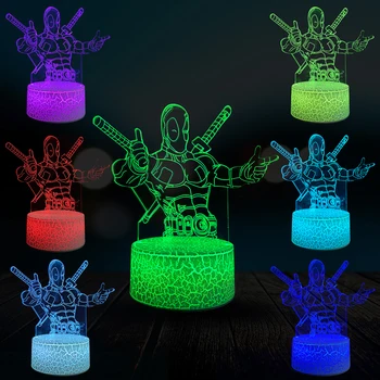 Ultimate Deadpool 3D Lamp Multicolor Creative Gift Home Stores Decor Night Light USB LED Table Corps Weapon X Spideypool Cable
Ultimate Deadpool 3D Lamp Multicolor Creative Gift Home Stores Decor Night Light USB LED Table Corps Weapon X Spideypool Cable
