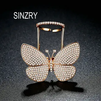 SINZRY creative Cubic zirconia solid butterfly finger rings for women lady exaggerated popular adjustable CZ rings
SINZRY creative Cubic zirconia solid butterfly finger rings for women lady exaggerated popular adjustable CZ rings