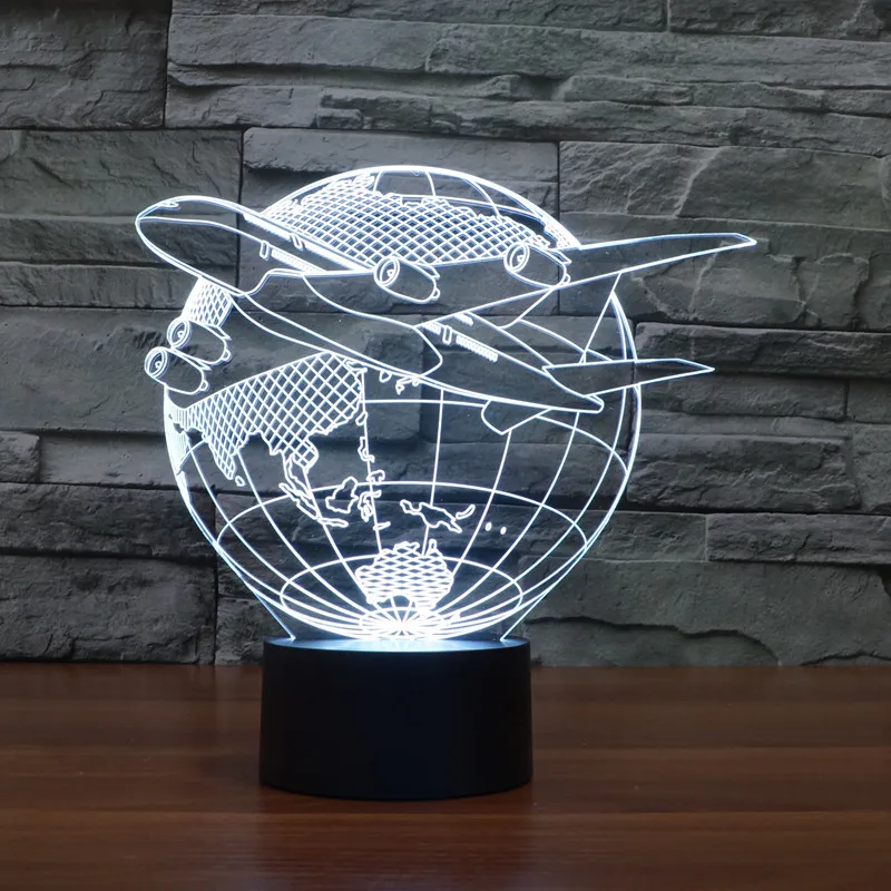 Color changing Flashing touch sensor control Flying out of Asia Acrylic 3D LED Night Light LED PLANE AND EARTH USB table Lamp
Color changing Flashing touch sensor control Flying out of Asia Acrylic 3D LED Night Light LED PLANE AND EARTH USB table Lamp