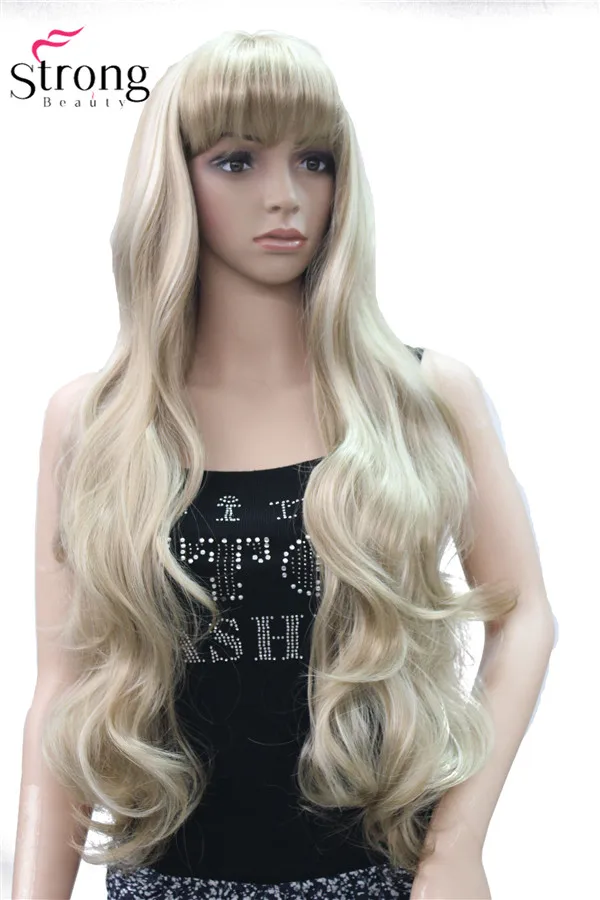 

StrongBeauty X-Long Layered Wave Blonde Red Full Synthetic Wig Women's Wigs COLOUR CHOICES