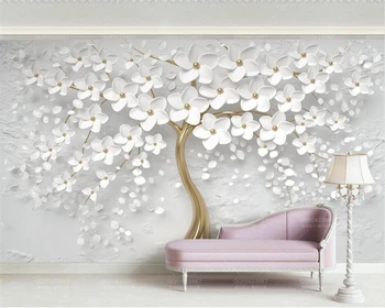 Beibehang Custom 3d wallpaper mural 3d White flower 3d embossed TV background wall TV background wall wallpaper for living room
Beibehang Custom 3d wallpaper mural 3d White flower 3d embossed TV background wall TV background wall wallpaper for living room