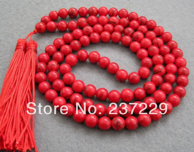 Hot sell Noble- FREE SHIPPING>>>@@ Wholesale price S ^^^^Asia tibetan 108 Red Turquoise 8mm Beads Buddhist Prayer Necklace Mala
Hot sell Noble- FREE SHIPPING>>>@@ Wholesale price S ^^^^Asia tibetan 108 Red Turquoise 8mm Beads Buddhist Prayer Necklace Mala