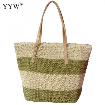 Straw Tote Bag Woven Shoulder Bag Striped Handbag Summer Beach Bag Rattan Handmade Knitted Straw Large Capacity Totes Bag
Straw Tote Bag Woven Shoulder Bag Striped Handbag Summer Beach Bag Rattan Handmade Knitted Straw Large Capacity Totes Bag