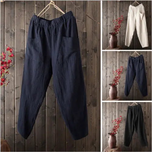 Mens Cotton Loose Pants Beach Elasticated Linen Style Trousers Plus Size Male Loose Long Pants
Mens Cotton Loose Pants Beach Elasticated Linen Style Trousers Plus Size Male Loose Long Pants