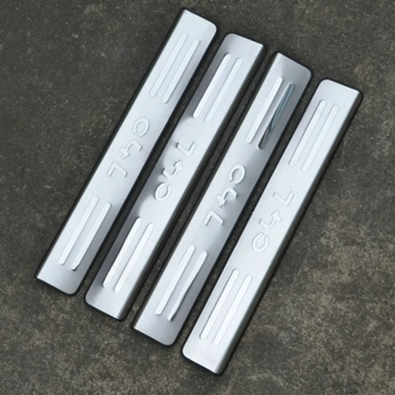 Car Styling stainless steel Scuff Plate Door Sill 4 pcs for Citroen C4 C4L 2012 2013 2014 2015 2016
Car Styling stainless steel Scuff Plate Door Sill 4 pcs for Citroen C4 C4L 2012 2013 2014 2015 2016