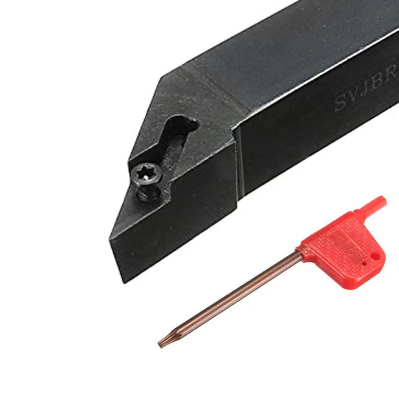 SVJBR1616H16 Metal Lathe Cutting Turning Tool Holder For VBMT1604/02/04/08/12/VCGT1604 For Semi-Finishing/Finishing
SVJBR1616H16 Metal Lathe Cutting Turning Tool Holder For VBMT1604/02/04/08/12/VCGT1604 For Semi-Finishing/Finishing