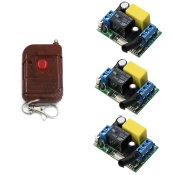AC 220V Wireless Remote Control Switch 1CH Relay Power Switch For Lamp Light Door Gate 3Pcs Receiver + One Remote Transmitter
AC 220V Wireless Remote Control Switch 1CH Relay Power Switch For Lamp Light Door Gate 3Pcs Receiver + One Remote Transmitter