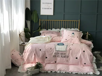 60s egyptian cotton bedding set light pink bed sheets for girls princess ruffle duvet cover set 4/6pcs bed linen Queen king size
60s egyptian cotton bedding set light pink bed sheets for girls princess ruffle duvet cover set 4/6pcs bed linen Queen king size