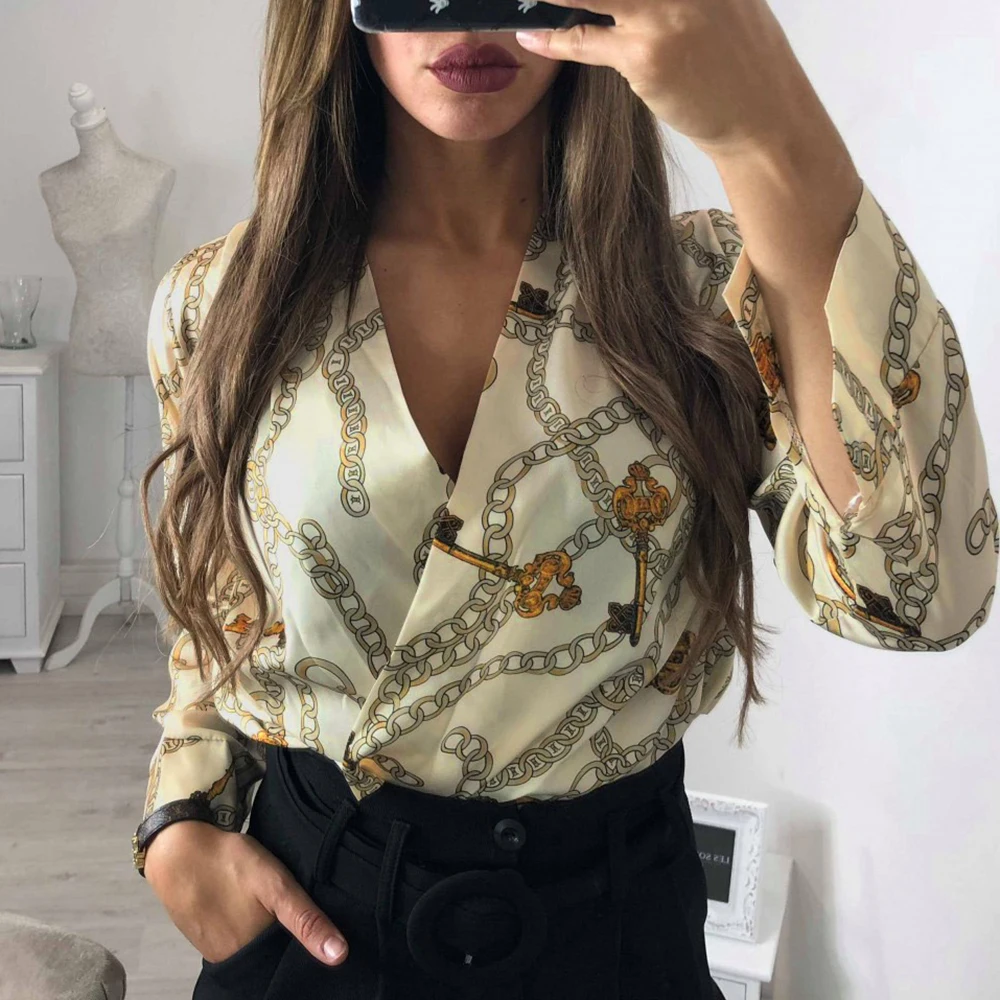 Fashion Women cross Chiffon shirt Tuxedo Wrap Deep v neck bodysuit shirt casual Long sleeve siamese blouse playsuits feminina
Fashion Women cross Chiffon shirt Tuxedo Wrap Deep v neck bodysuit shirt casual Long sleeve siamese blouse playsuits feminina