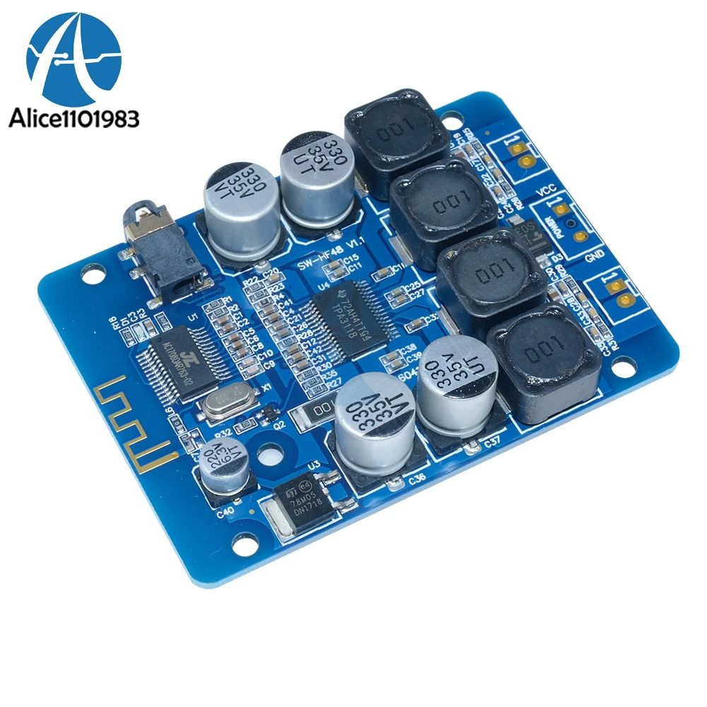TPA3118 2x30W Dual Double 30w 30w+30w 2*30w 8V-26V DC Stereo Bluetooth Digital Amplifier Board Module For RC Toys Model
TPA3118 2x30W Dual Double 30w 30w+30w 2*30w 8V-26V DC Stereo Bluetooth Digital Amplifier Board Module For RC Toys Model