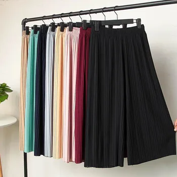 Korean Style Girl 2019 Summer Wide Leg Women Straight Trousers Ankle -length Pants Elastic High Waist Casual Loose Pleated Pant
Korean Style Girl 2019 Summer Wide Leg Women Straight Trousers Ankle -length Pants Elastic High Waist Casual Loose Pleated Pant