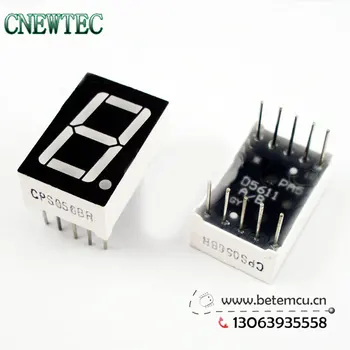 CPS05611BR Common Anode 1Bit Digital Tube 7 segment 0.56" Red LED Display 10PCS/LOT
CPS05611BR Common Anode 1Bit Digital Tube 7 segment 0.56" Red LED Display 10PCS/LOT