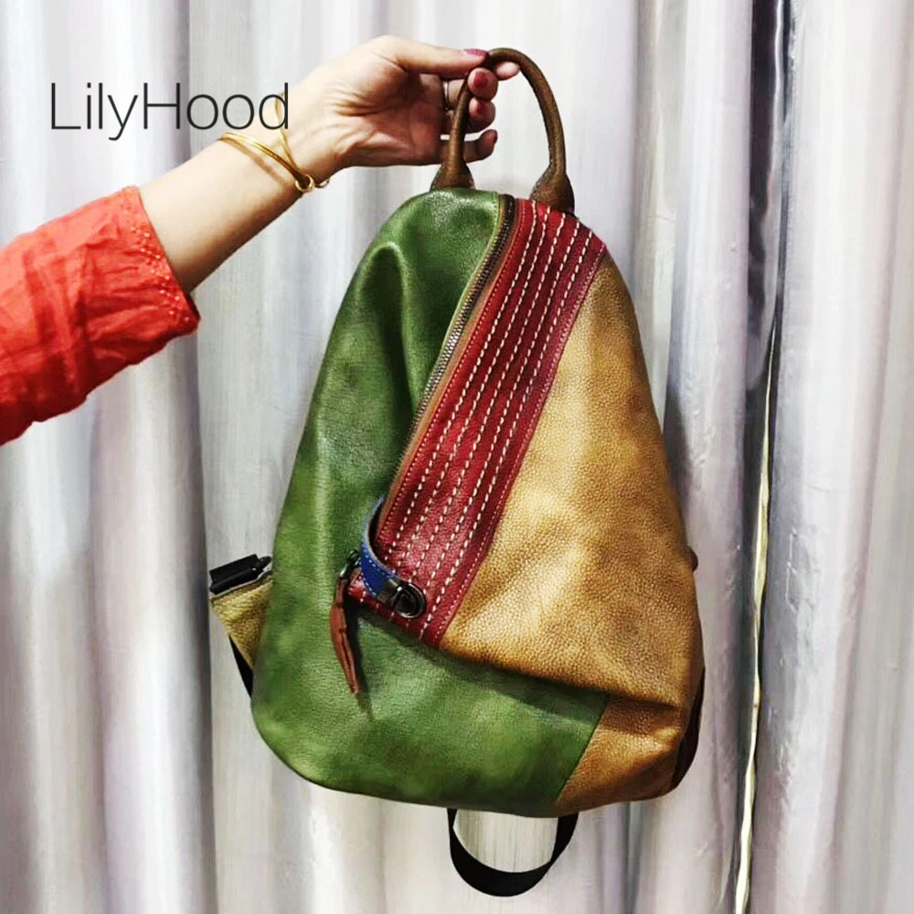 Cowhide Brushed-off Leather Backpack Women Casual Genuine Leather Daypack Female Vintage Natural Leather Knapsack for Daily
Cowhide Brushed-off Leather Backpack Women Casual Genuine Leather Daypack Female Vintage Natural Leather Knapsack for Daily