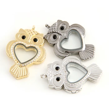 10pcs/lot New Design Crystal Heart Owl Necklace Luxury Memory Glass Floating Locket Pendant Jewelry For Women
10pcs/lot New Design Crystal Heart Owl Necklace Luxury Memory Glass Floating Locket Pendant Jewelry For Women